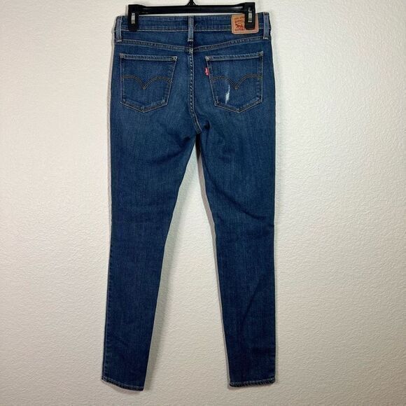 Levi's Women's 711 Skinny Jeans Distressed Denim 5 Pocket Medium Wash Size 27 - Picture 5 of 7